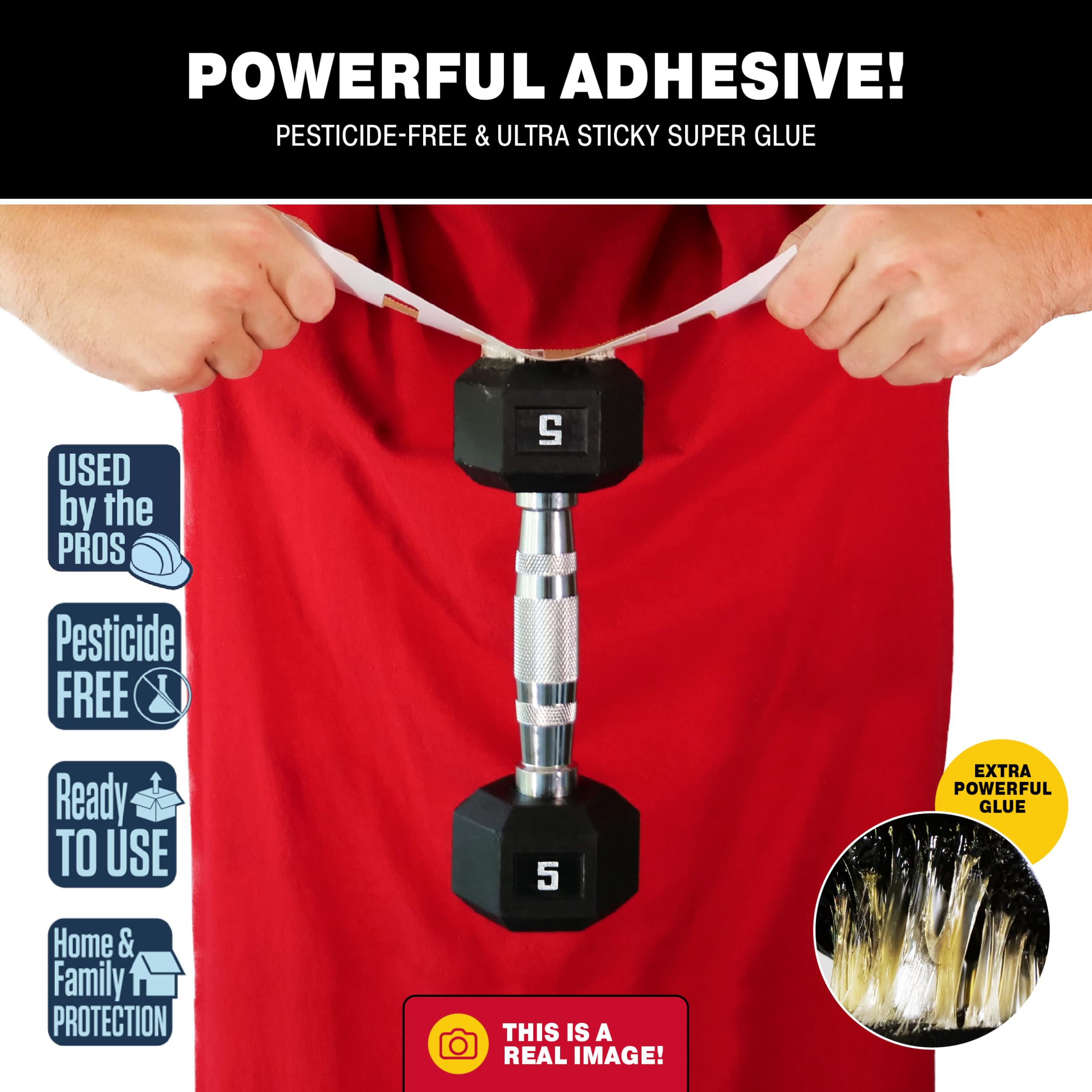 Catchmaster glue trap close-up reveals high-strength adhesive for fast capture.