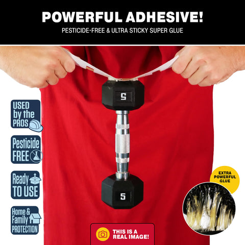 Catchmaster glue trap close-up reveals high-strength adhesive for fast capture.
