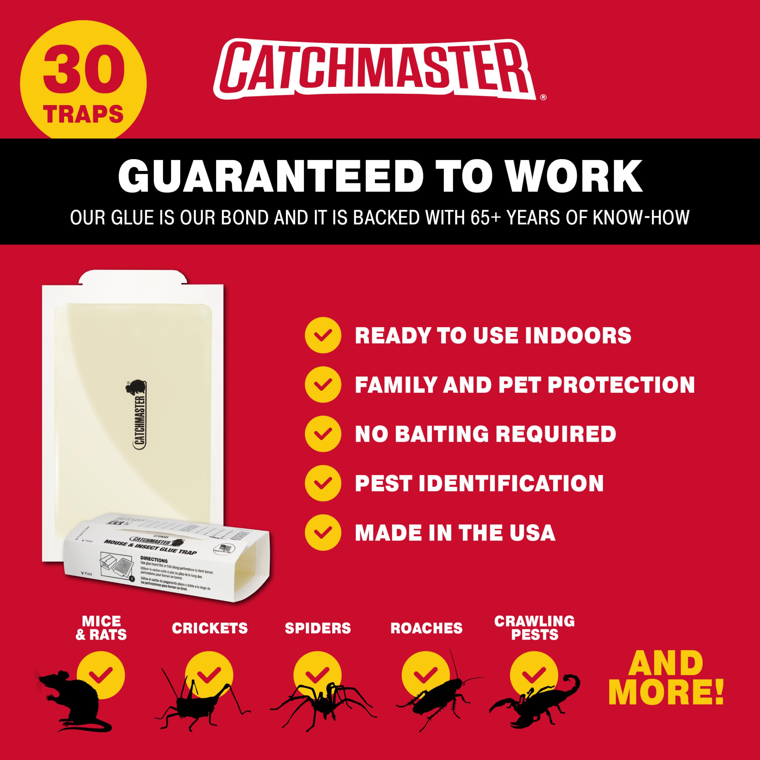 Catchmaster glue trap in kitchen area for discreet pest monitoring