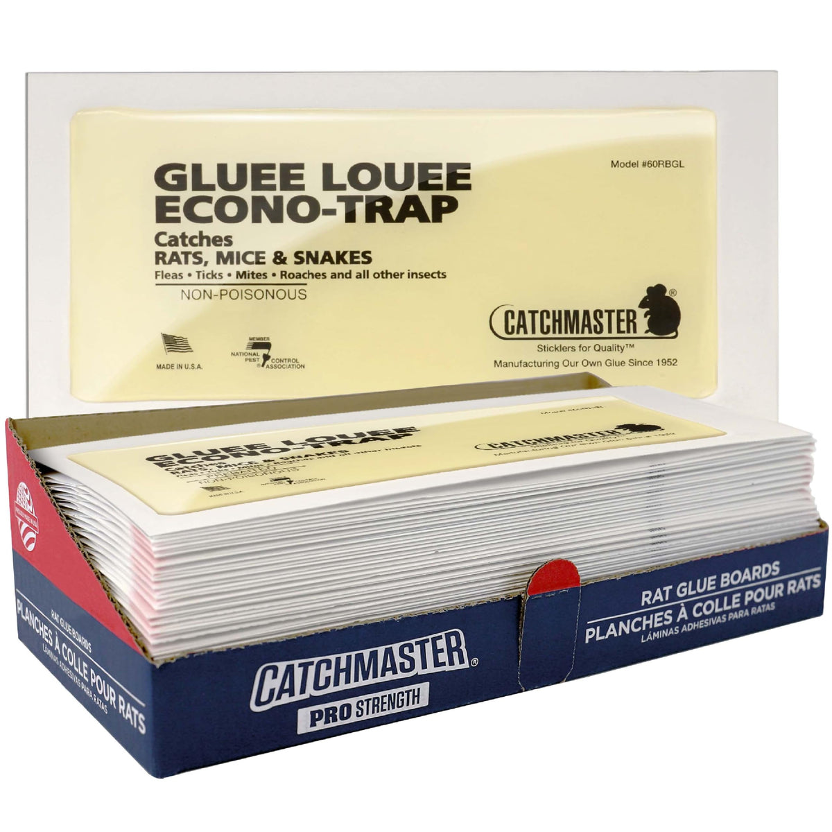 Catchmaster Gluee Louee Rat Trap flat trap ready for quick indoor use.