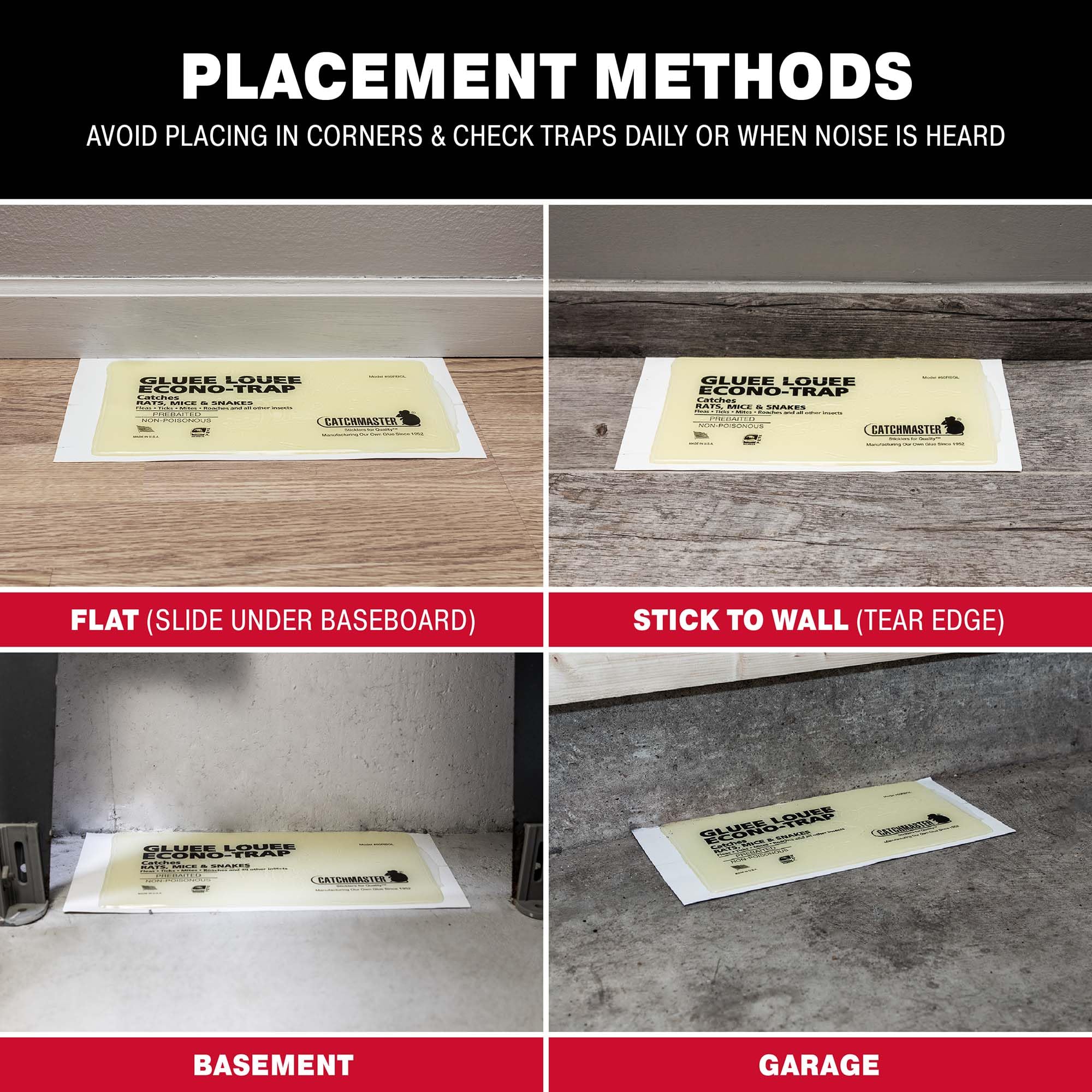 Catchmaster Gluee Louee Rat Trap made in USA for high-quality protection.