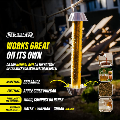 Indoor windowsill placement offers discreet pest control with Catchmaster Gold Stick.