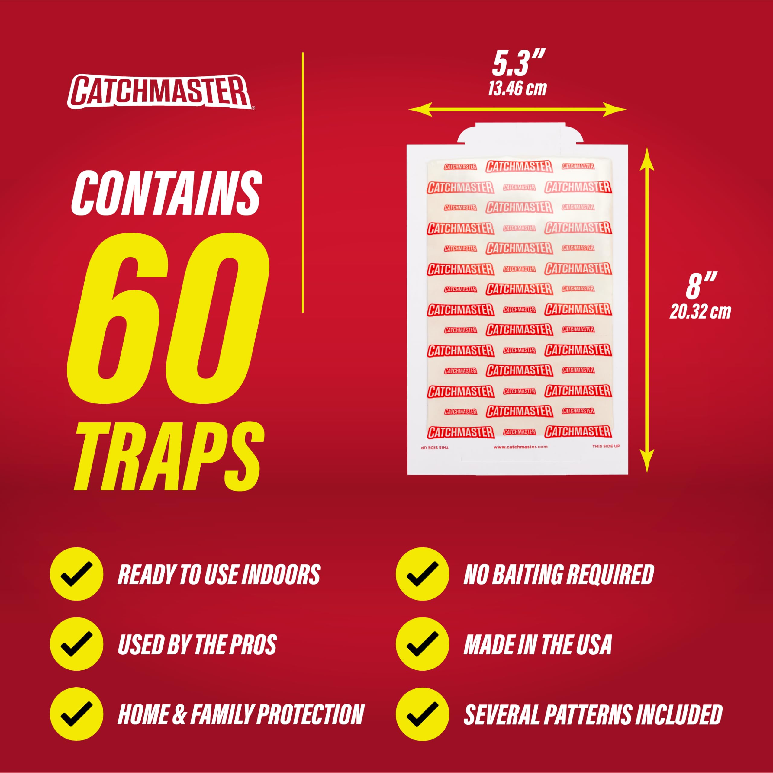 Catchmaster heavy-duty adhesive trap delivers strong hold with minimal mess