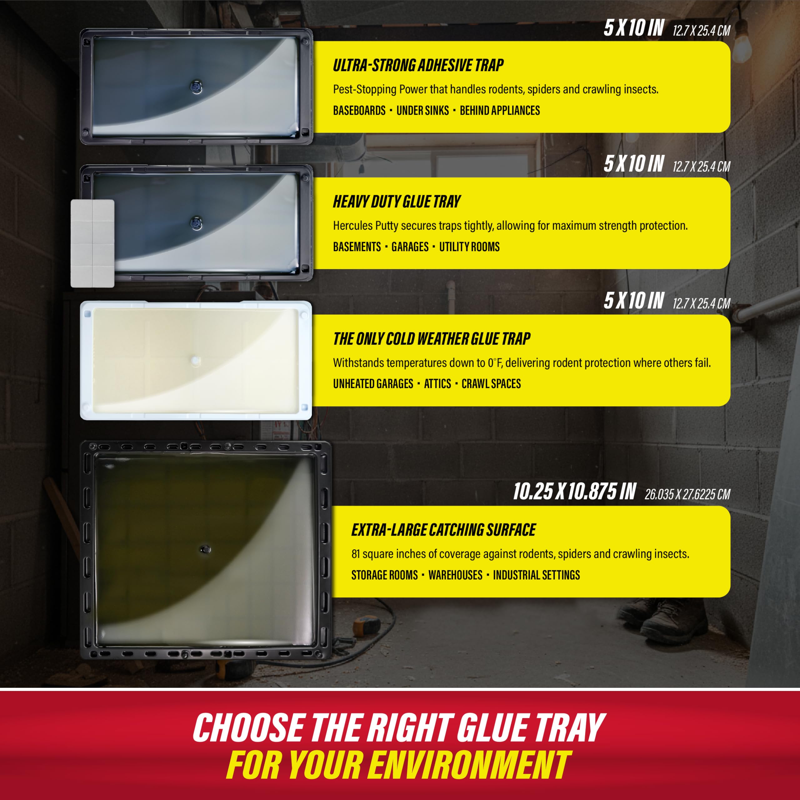 Catchmaster Jumbo Glue Trap close-up showing durable adhesive for rats and mice.