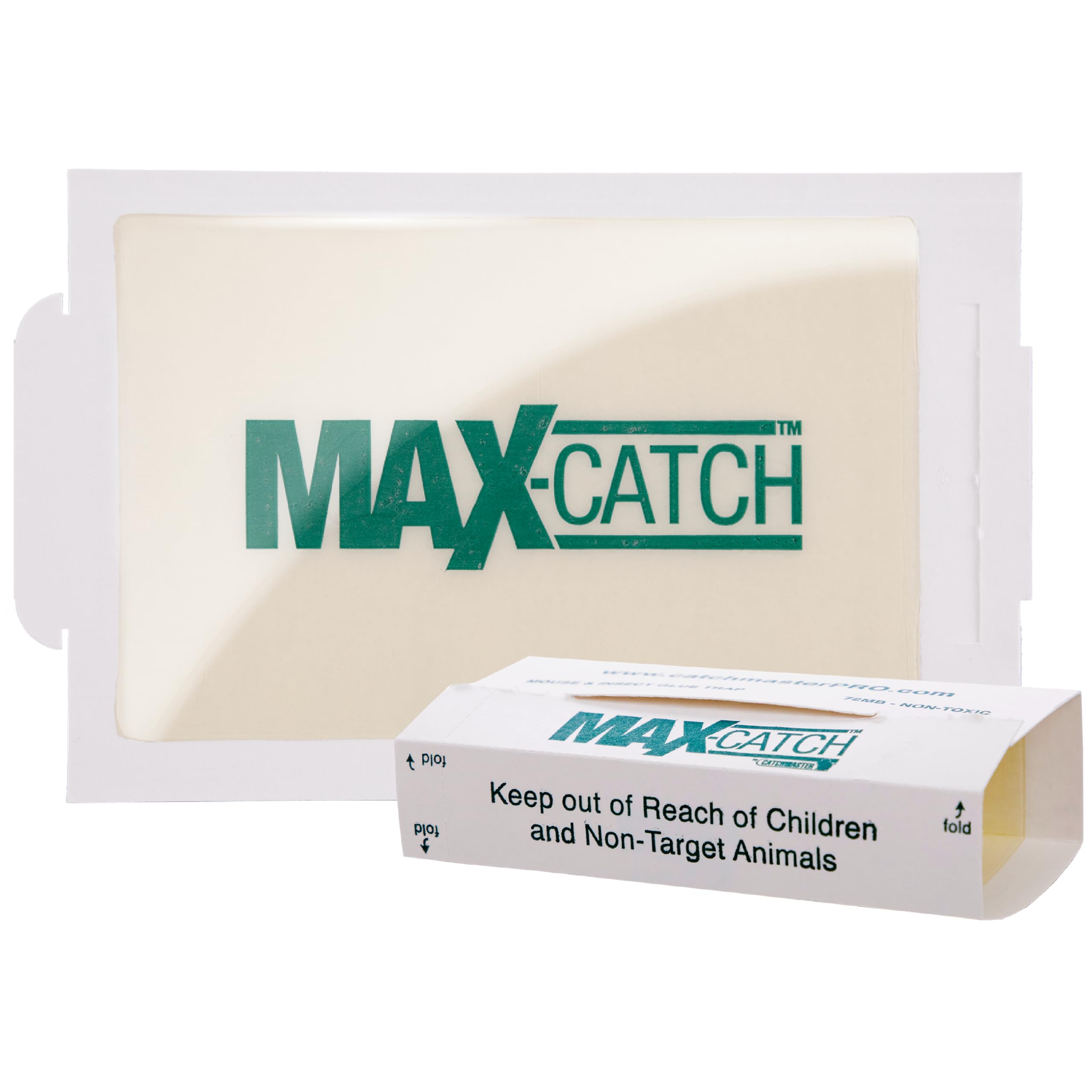 Catchmaster Max-Catch glue trap tray ready for wall placement and pest monitoring.