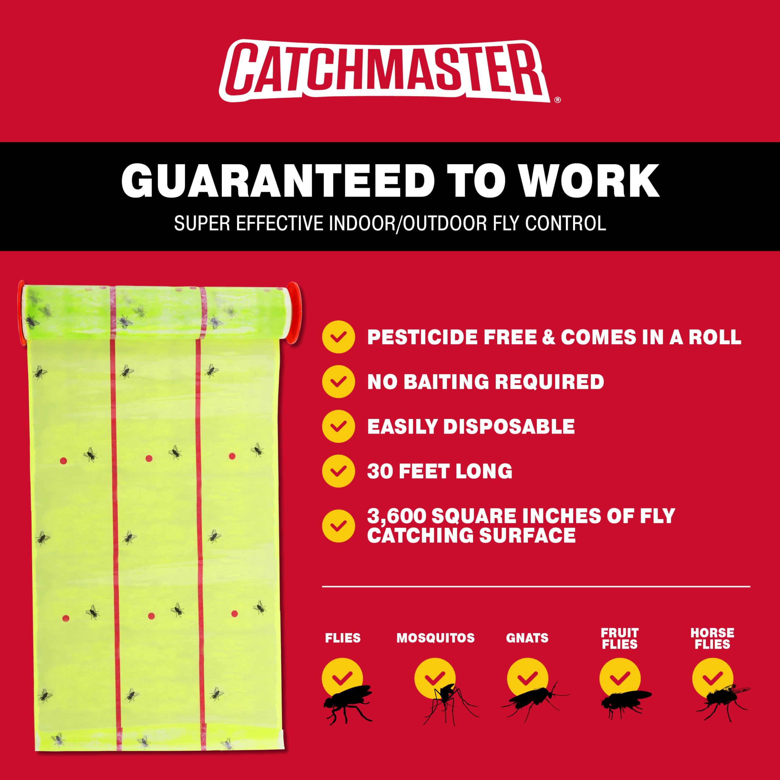 Catchmaster outdoor fly trap in garage setup showing practical placement.