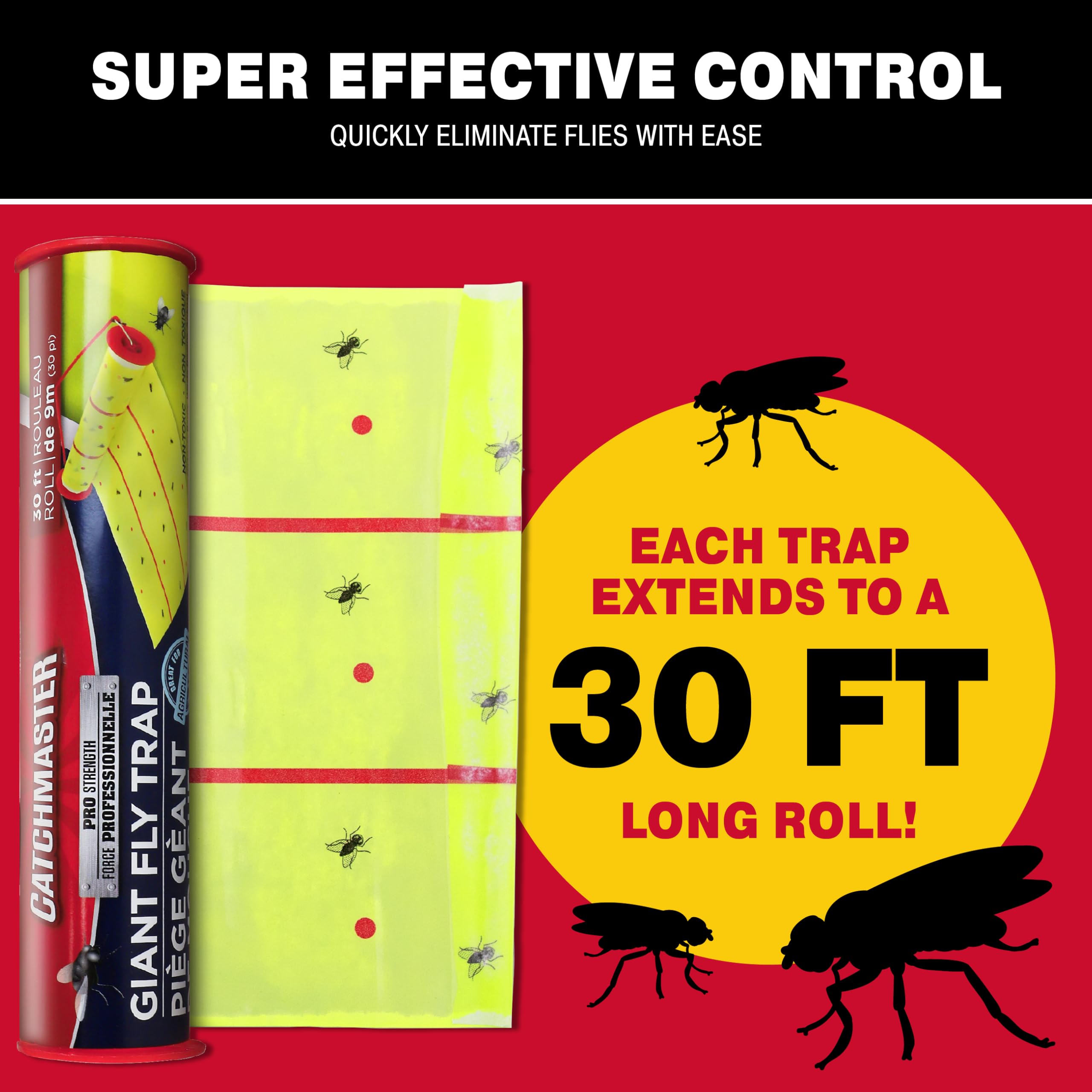 Catchmaster outdoor-indoor fly trap roll ideal for garages, barns and greenhouses.
