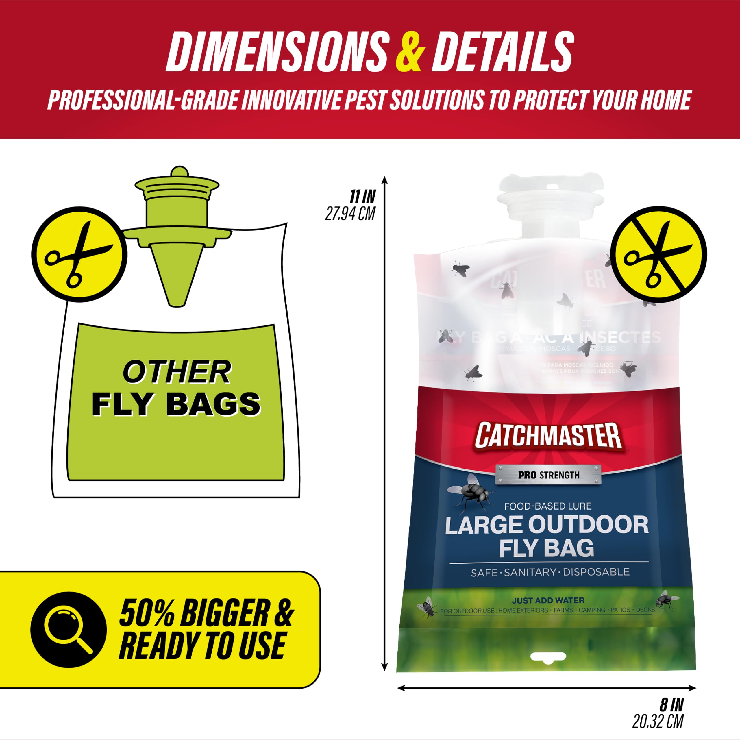 Lure attracts a broad range of flies outdoors