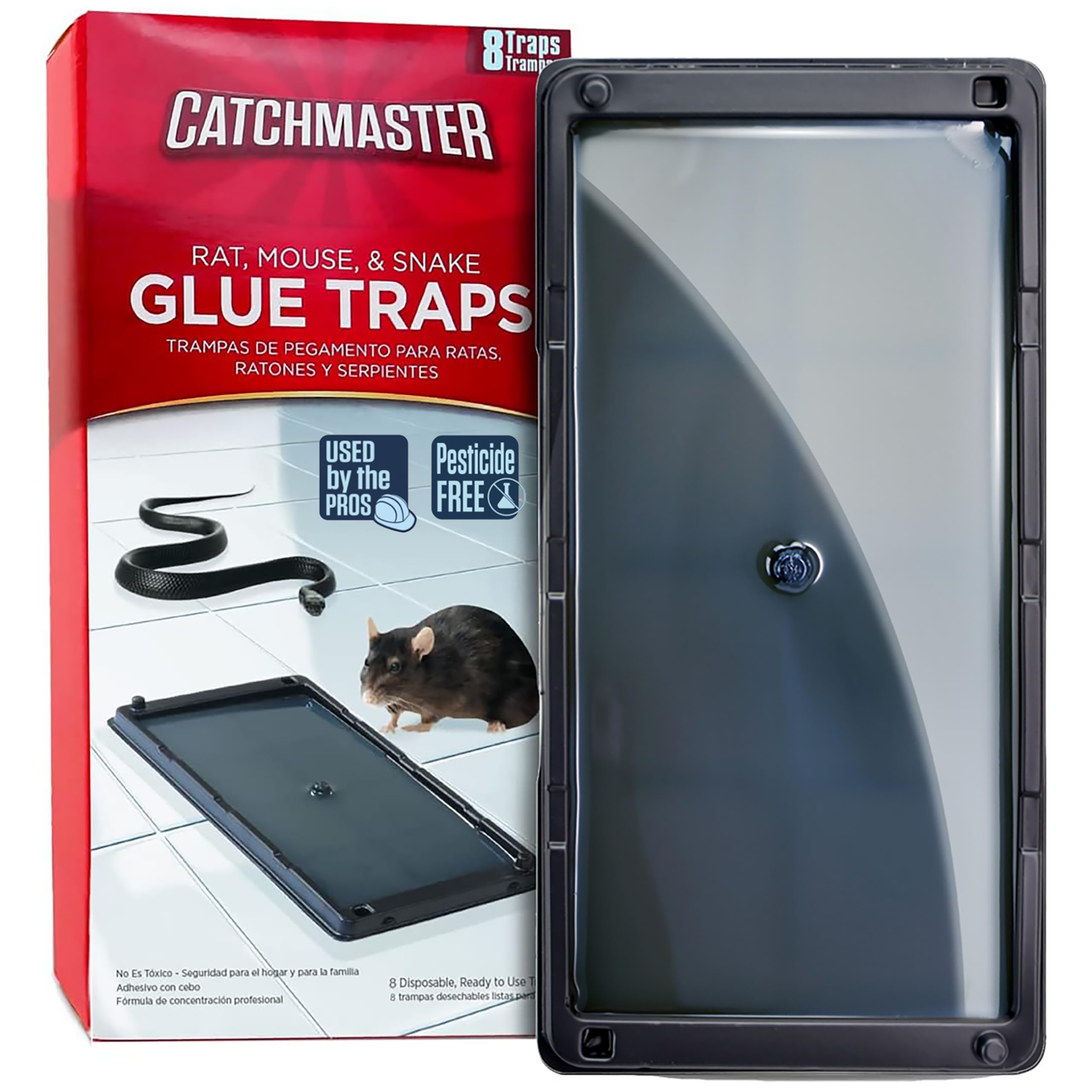 Catchmaster 8-pack glue traps for home pest control.
