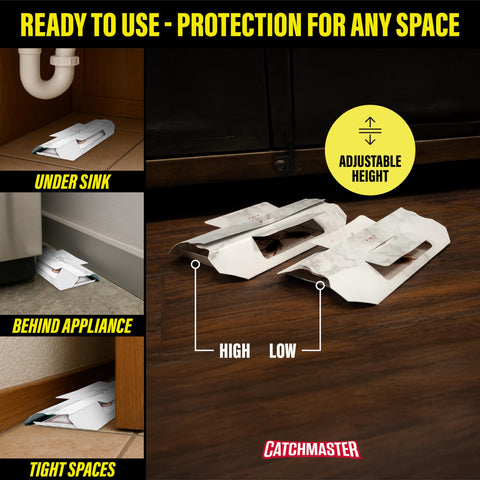 Catchmaster roach trap multiroom-coverage protects kitchens, bathrooms, and garages