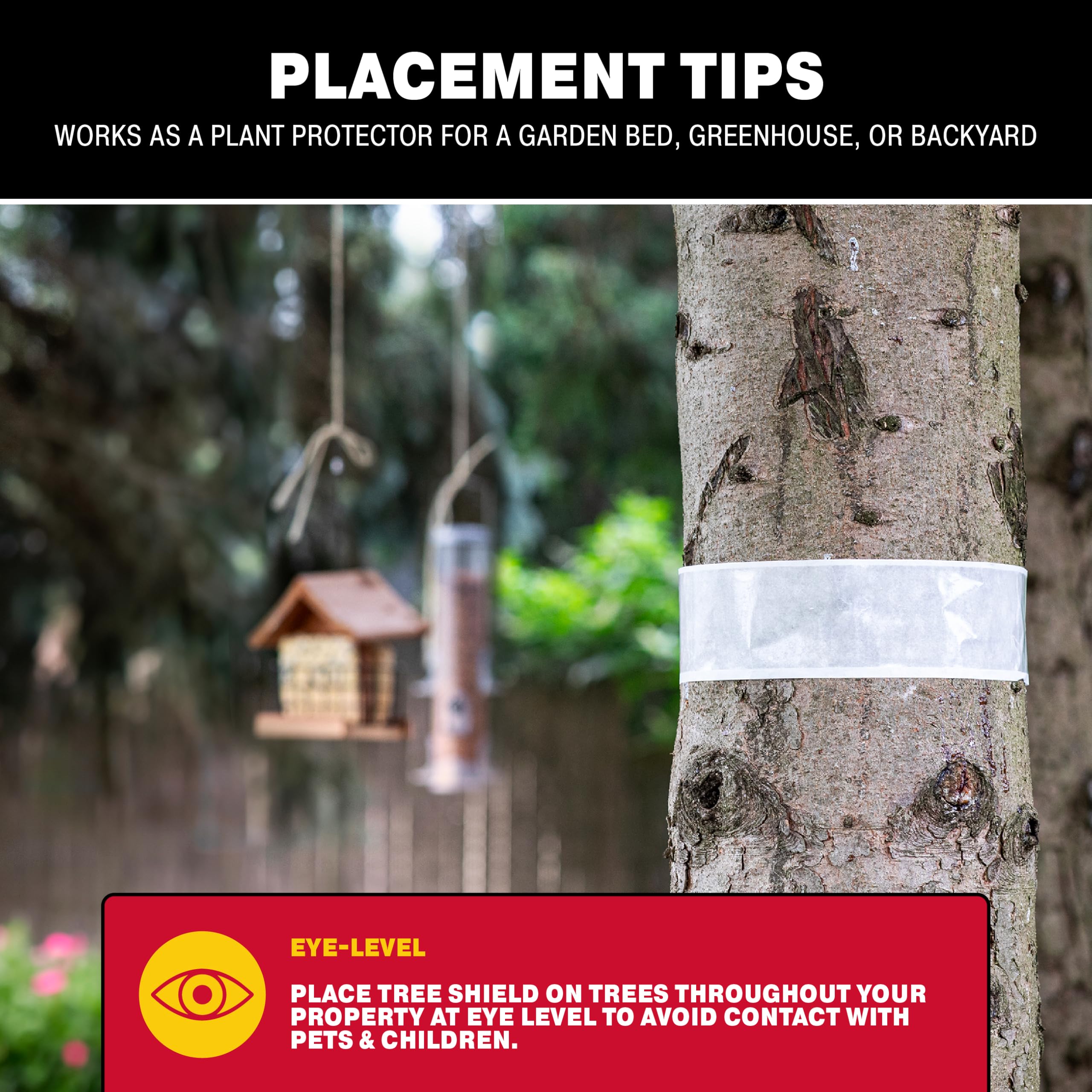 Catchmaster Tree Shield barrier protecting a fruit tree from invading pests