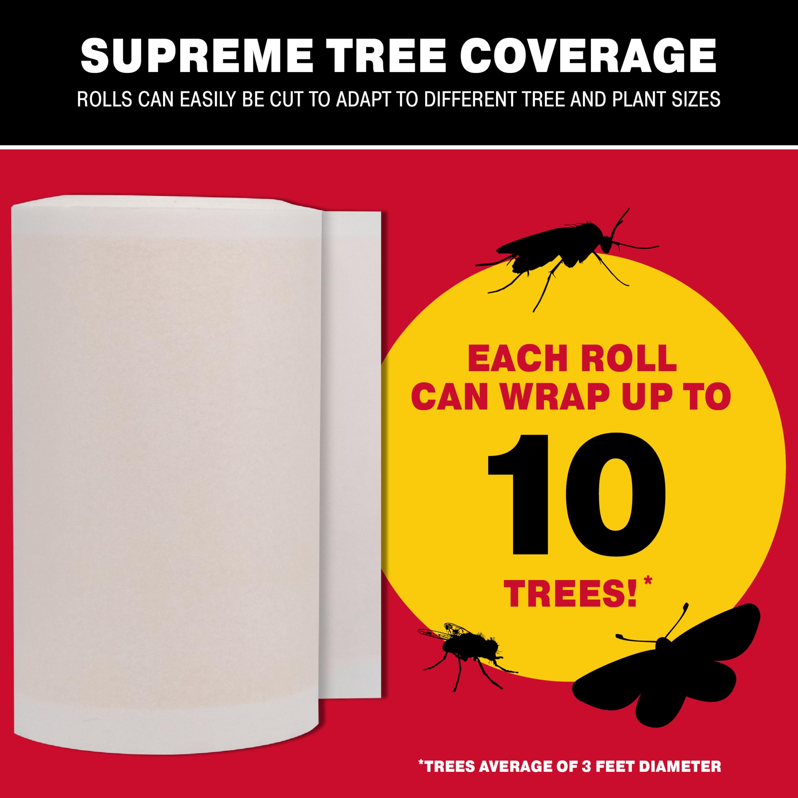 Catchmaster Tree Shield wrapped around a tree trunk to deter pests