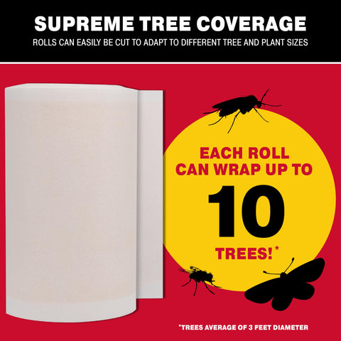 Catchmaster Tree Shield wrapped around a tree trunk to deter pests
