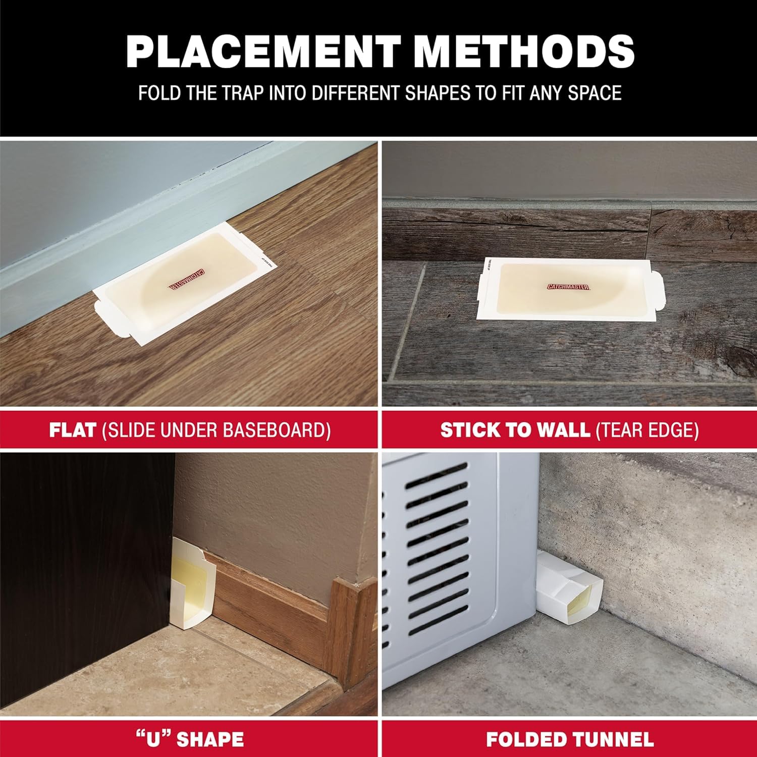 Catchmaster glue boards made in the USA, tested for reliability in varied environments.