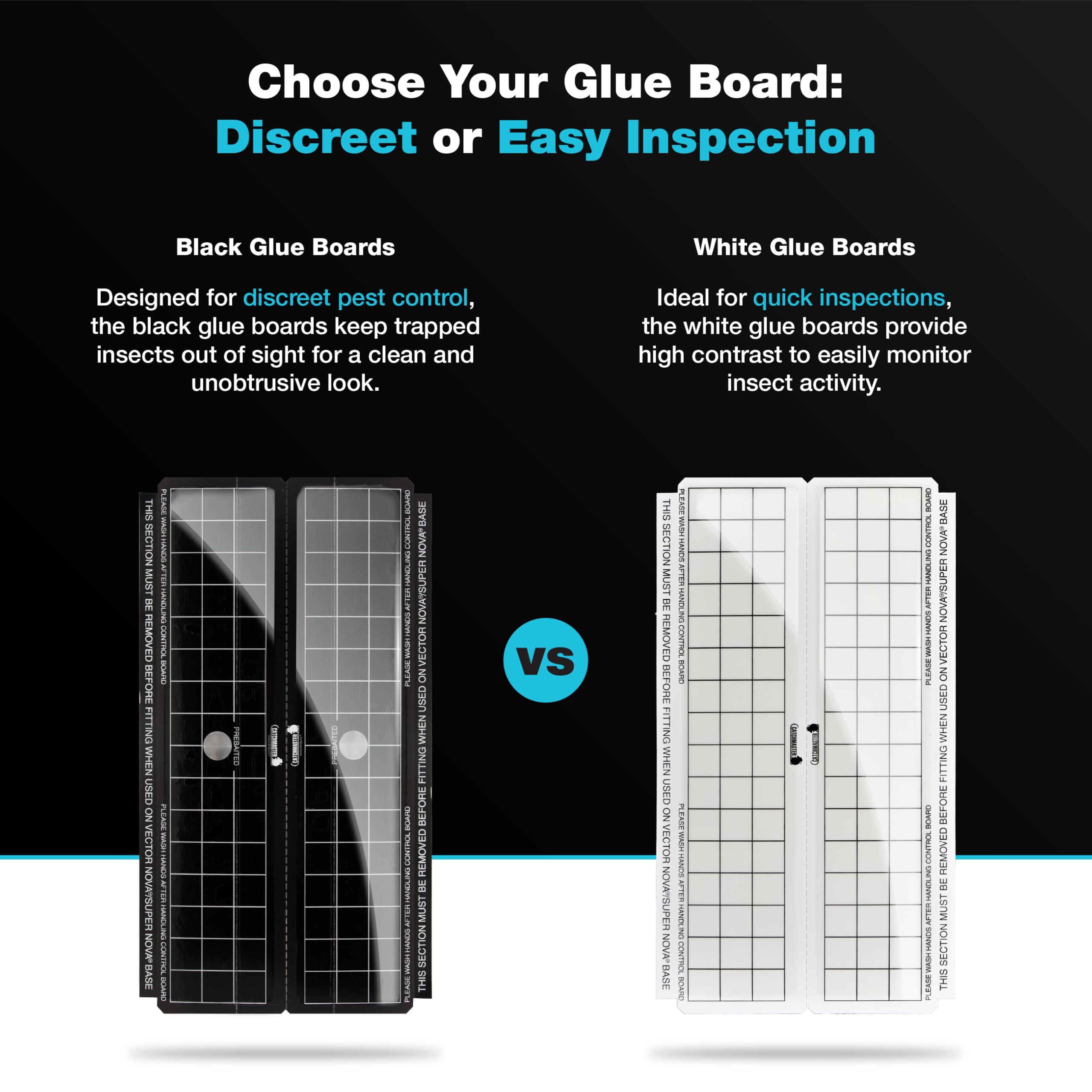 Catchmaster Vector unscented glue boards ideal for food-related spaces