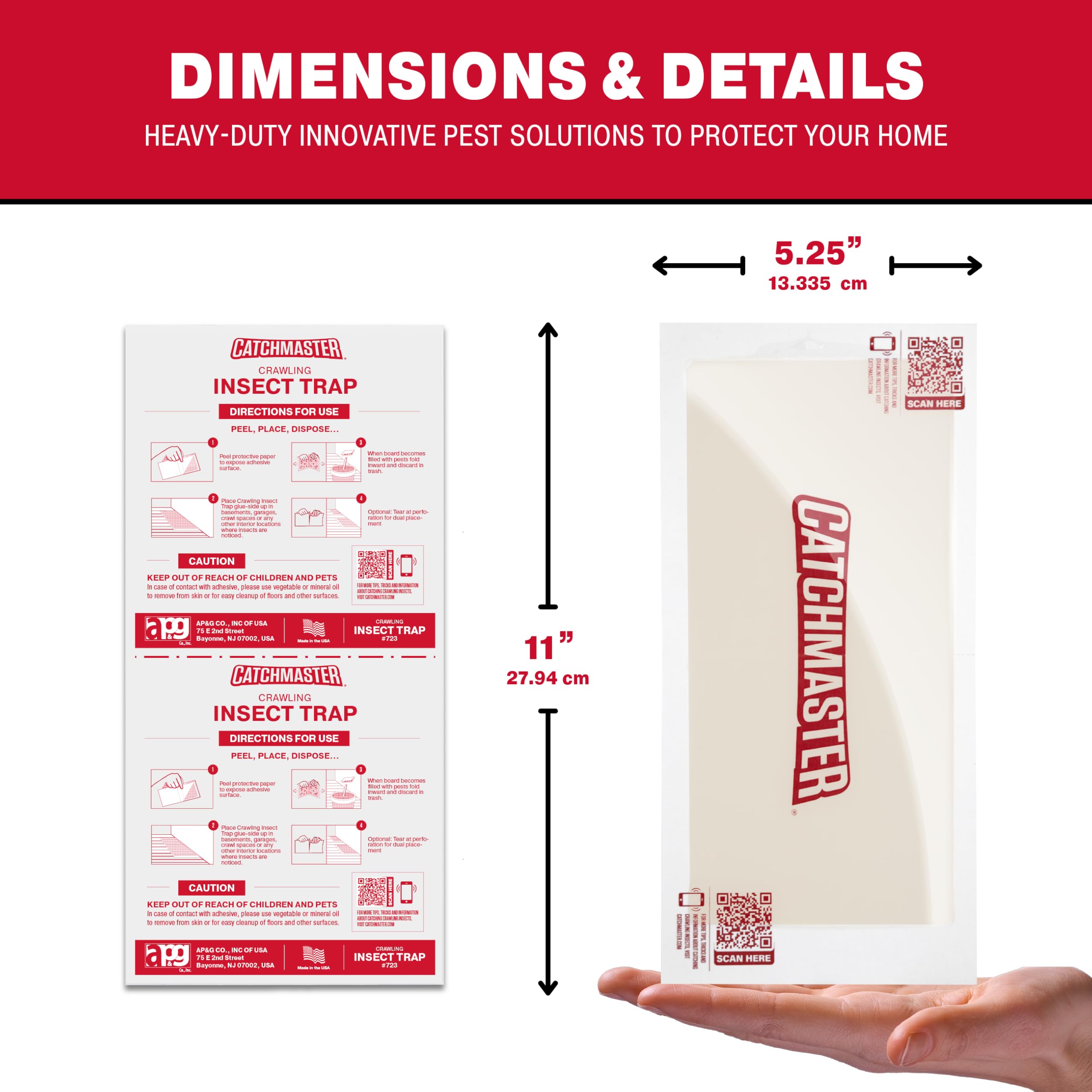 Catchmaster XL glue traps used indoors in residential spaces for pest control.