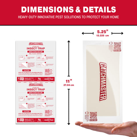Catchmaster XL glue traps used indoors in residential spaces for pest control.