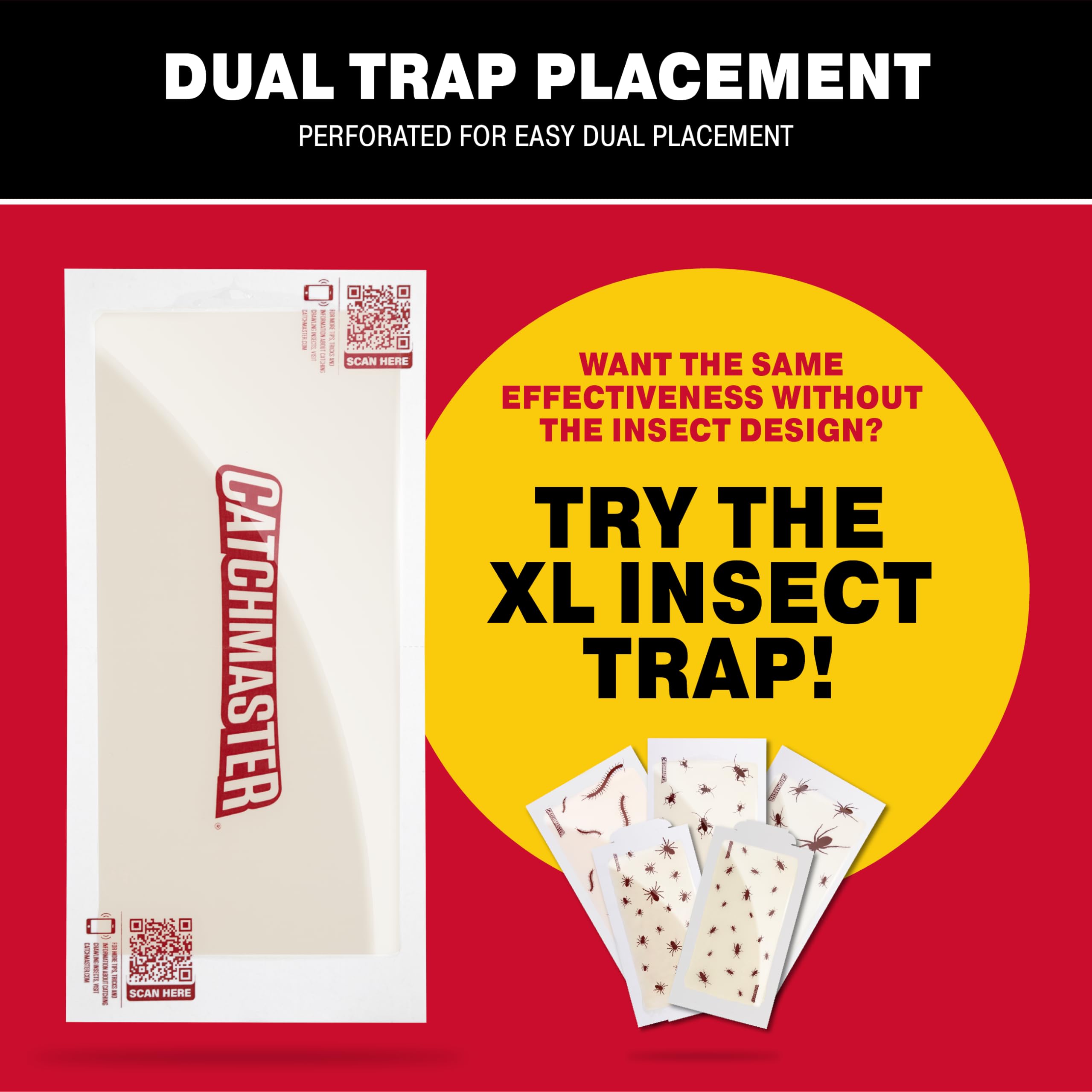 Catchmaster XL glue traps placed along a wall for discreet pest capture.