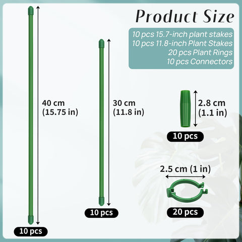 Catephe clip retainers securing plant stems on stakes