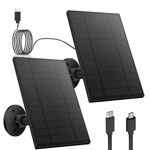 Catgod 5W solar panel for security cameras provides steady outdoor power.
