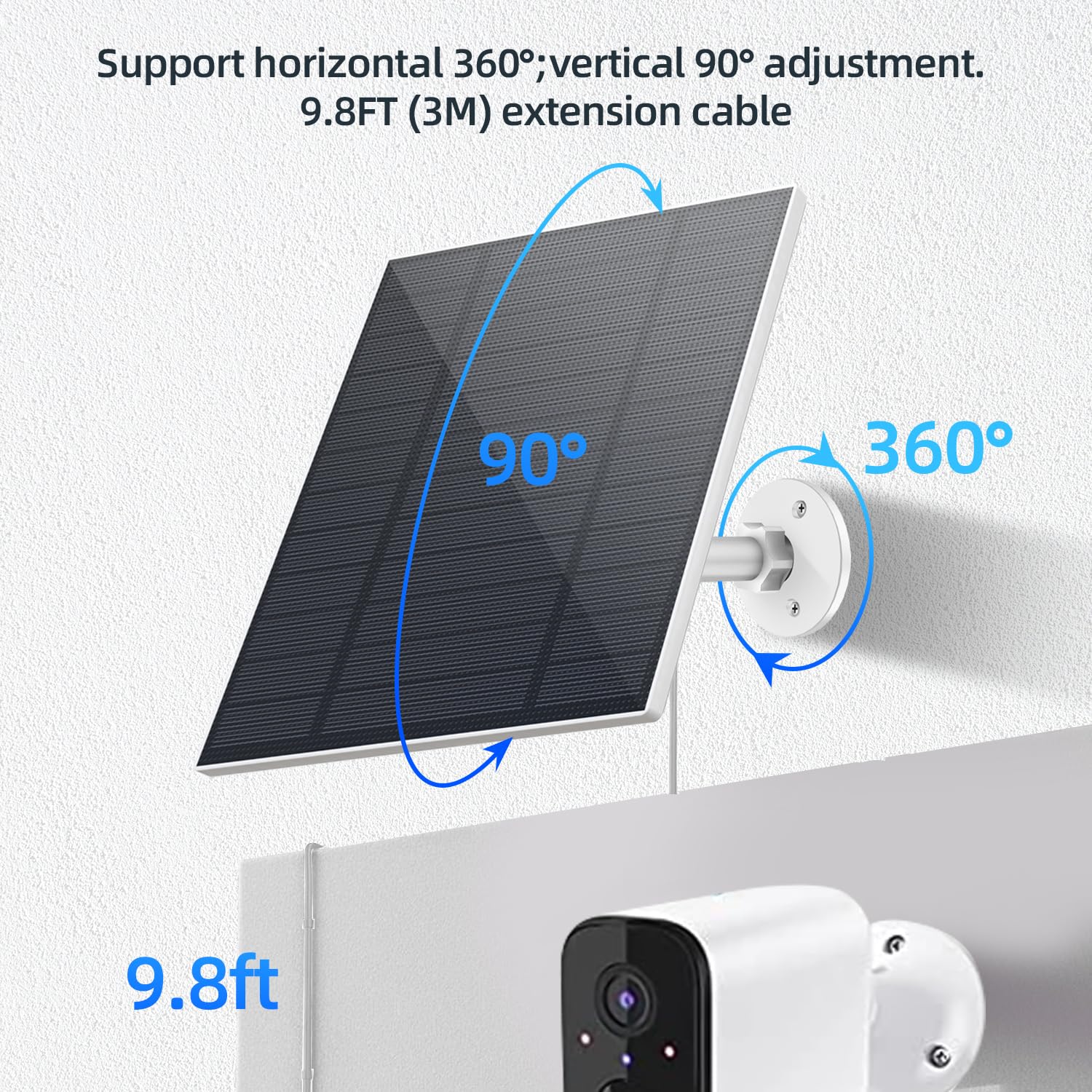 Catgod 9.8 ft cable allowing flexible outdoor camera placement