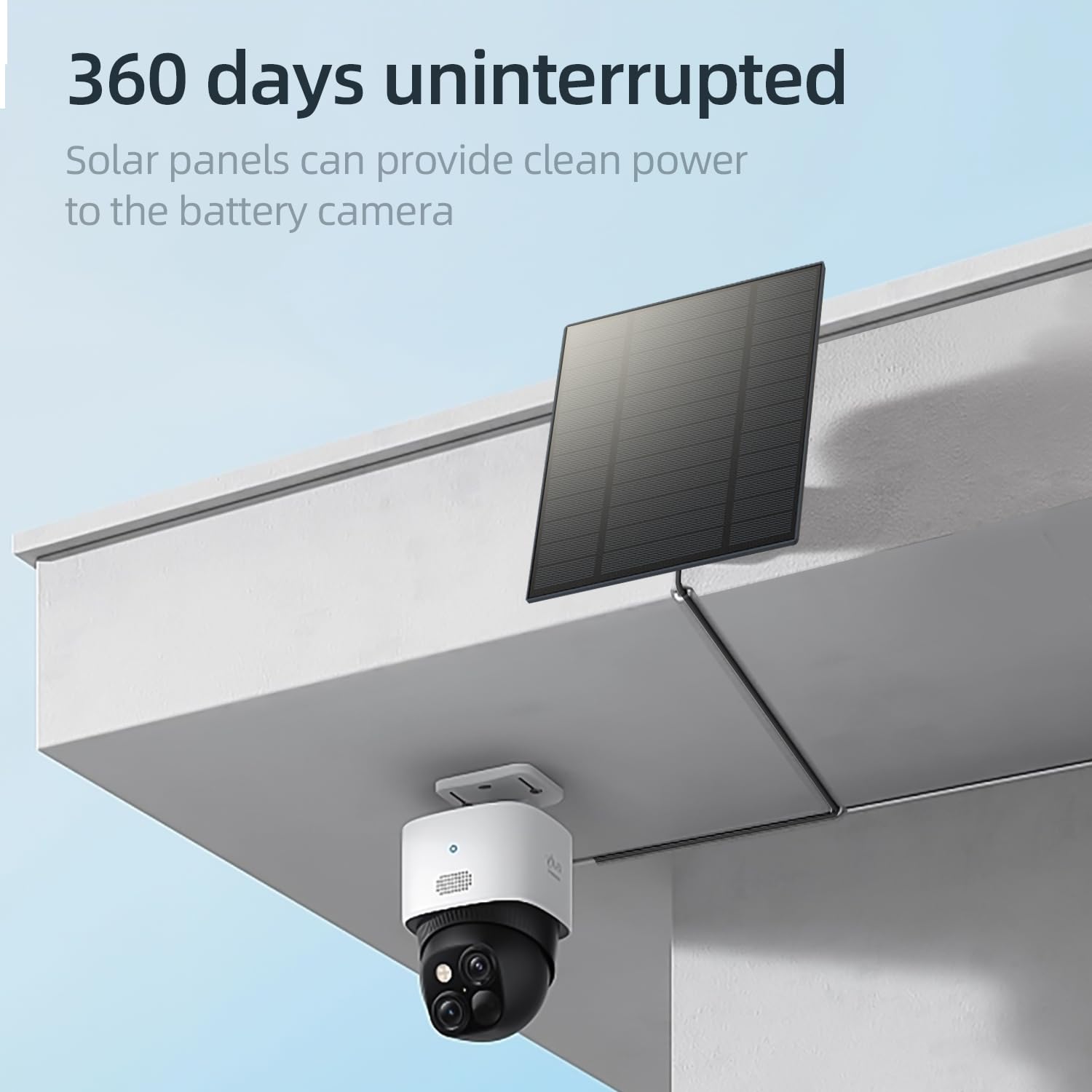 Catgod solar panel with micro USB port for compatible cameras.