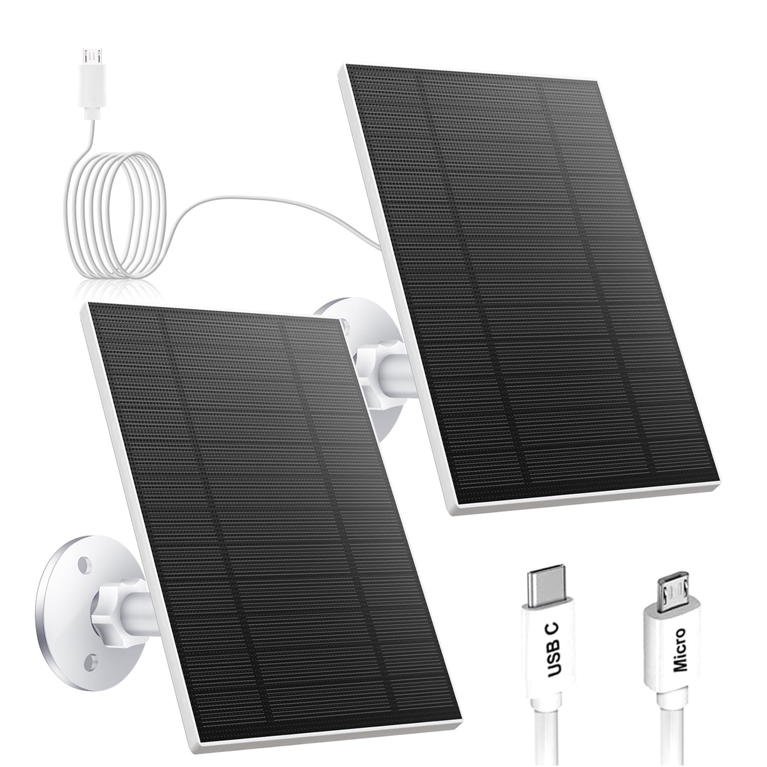 Catgod white 2-pack solar kit ready for outdoor installation