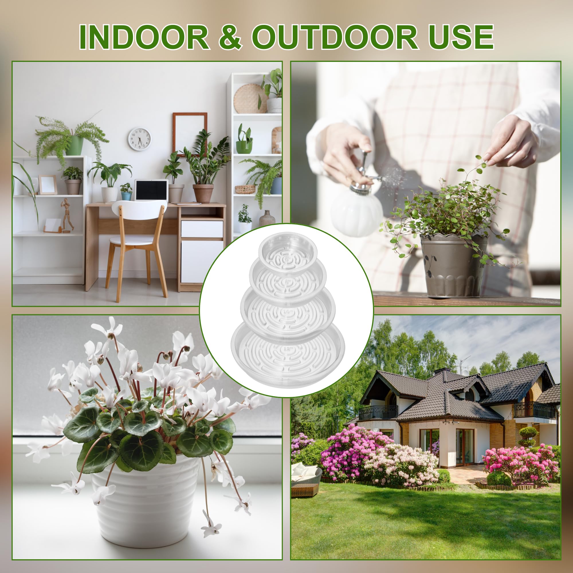CATIFLIN plant saucers create clean, organized display indoors