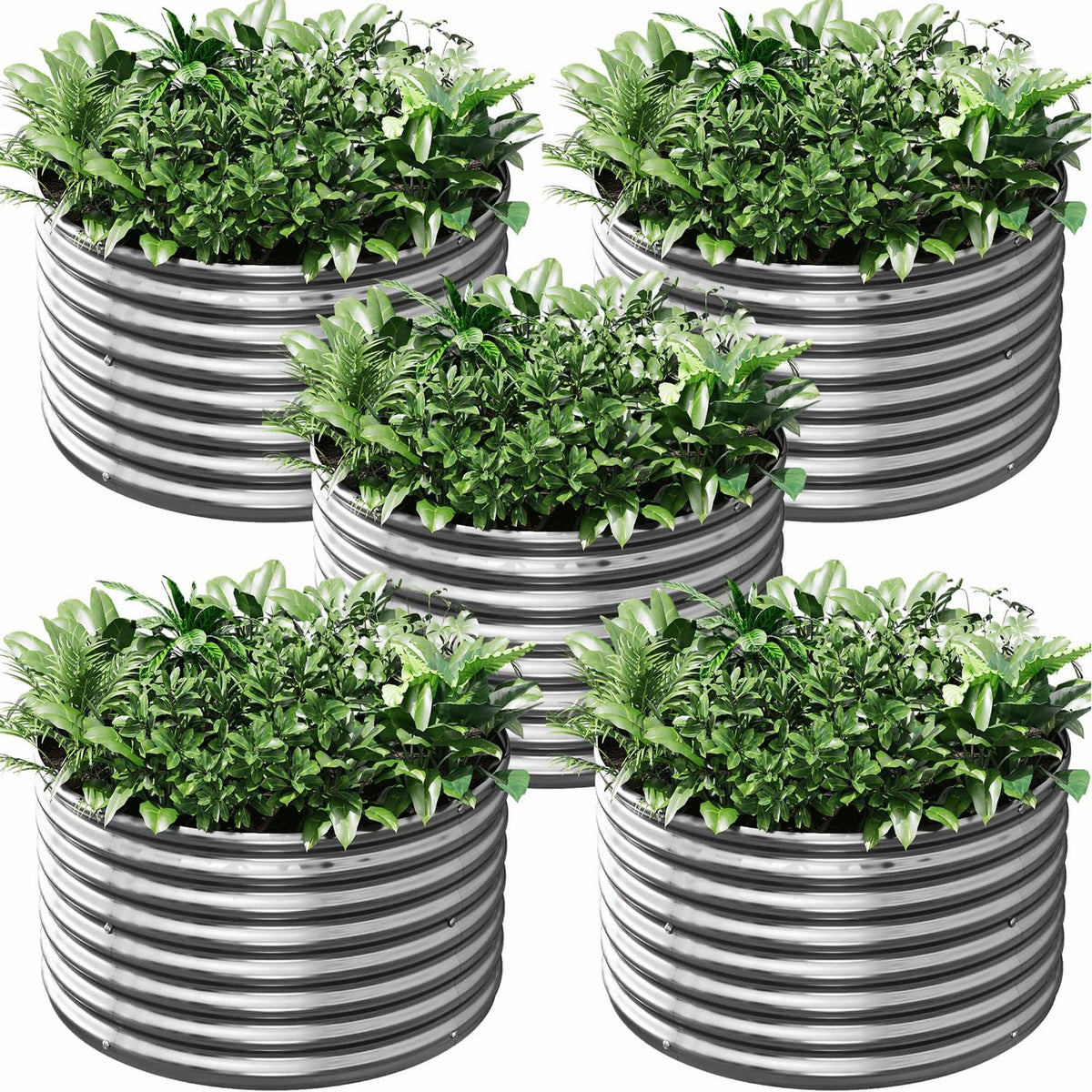 CATMANOR 2x2ft round raised bed ready for quick, tool-free assembly