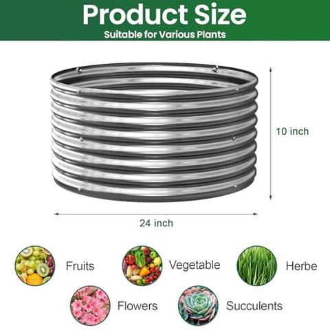 CATMANOR galvanized steel raised bed highlighting durable outdoor performance