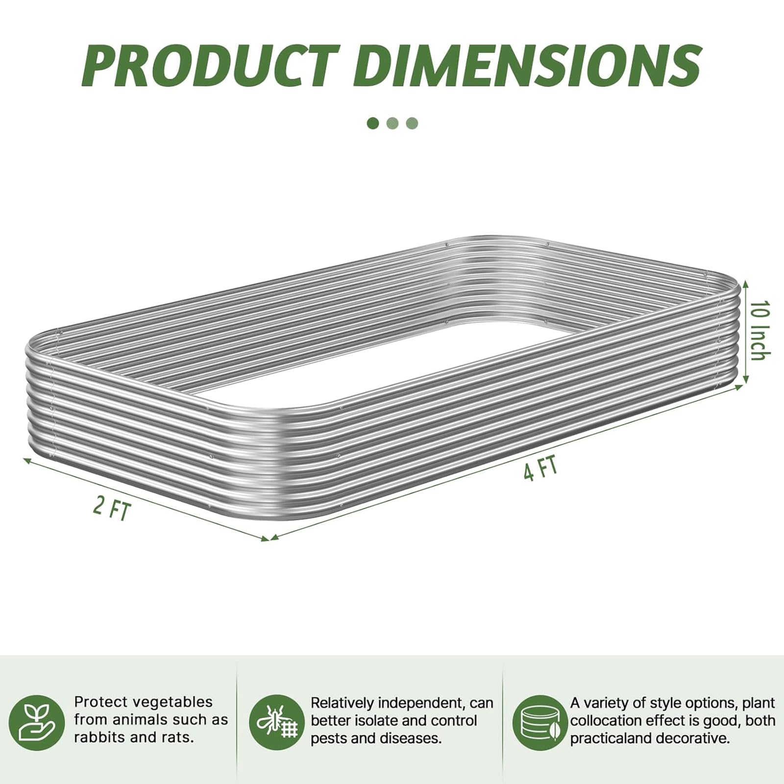 CATMANOR eco-friendly multi-use raised bed suitable for vegetables, herbs, and flowers