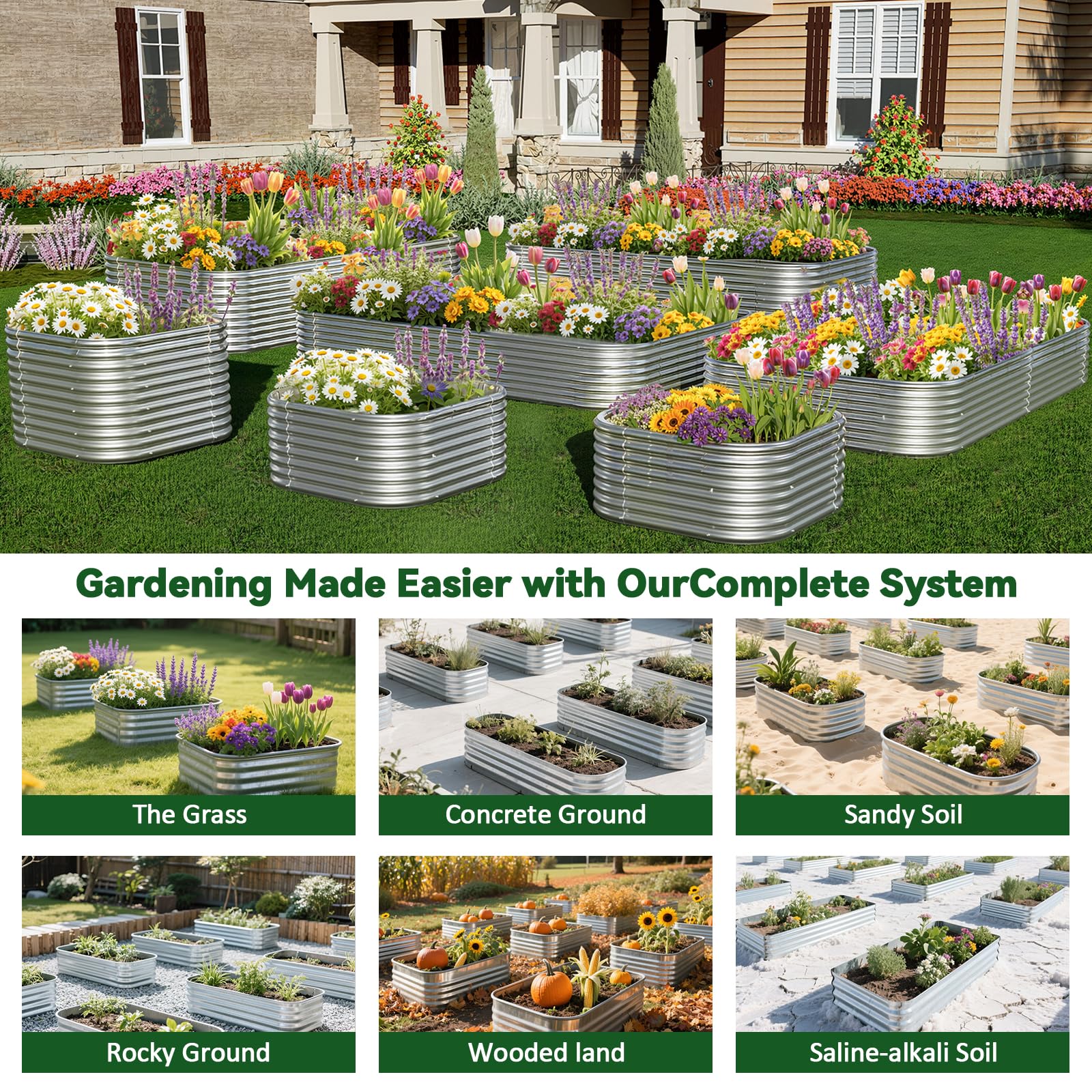 CATMANOR flowers and herbs bed keeps gardening tidy and attractive.