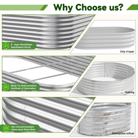 CATMANOR galvanized steel exterior bed demonstrates weather resistance and long-term durability