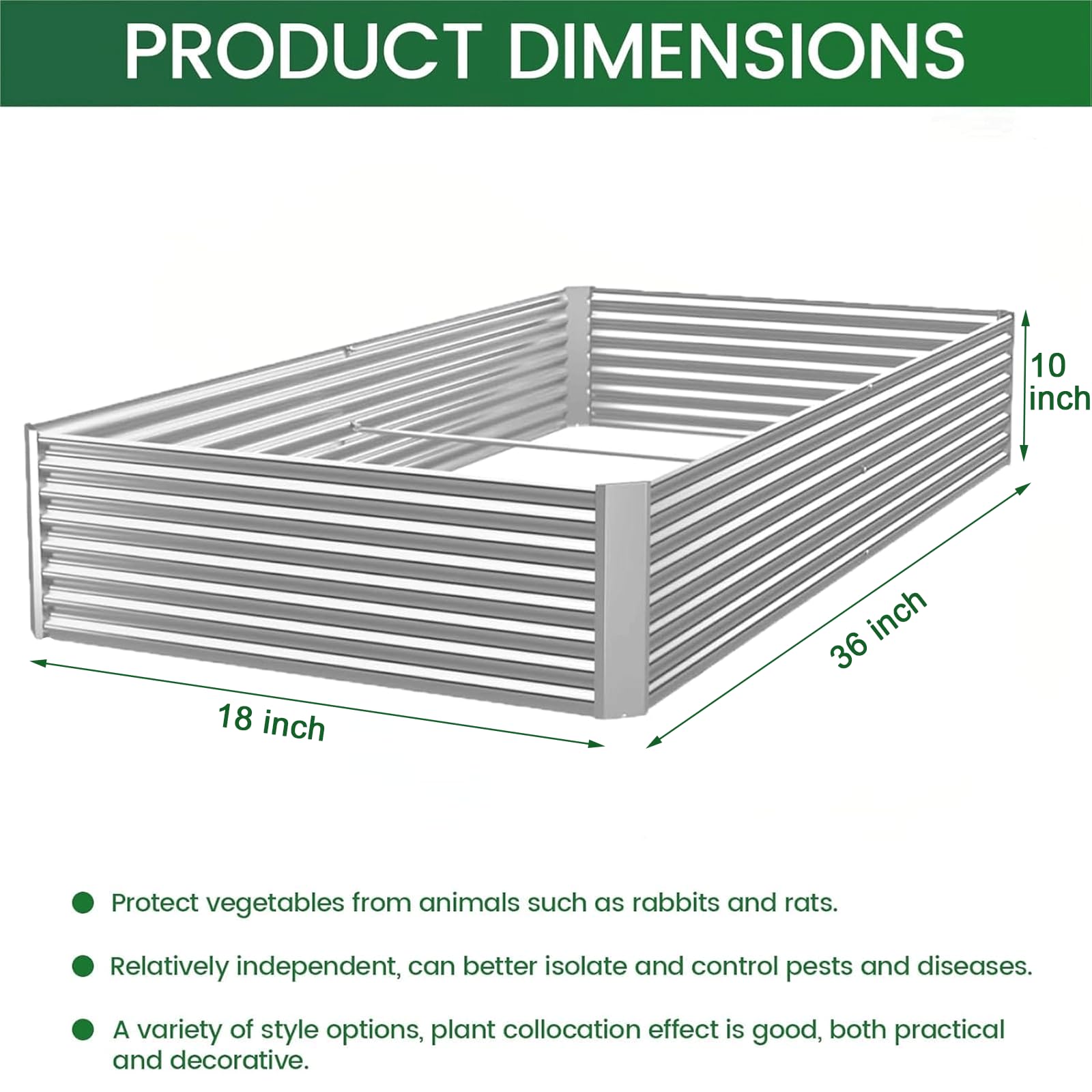 CATMANOR open-bottom raised bed showing root-friendly design for healthy growth.