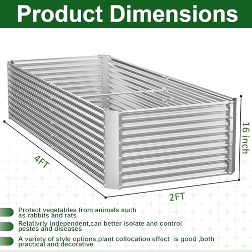 CATMANOR tall corrugated steel raised bed side view suitable for compact spaces and patios.