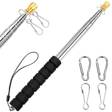 CATMOOW flag pole extended to 8.2 feet for outdoor display and visibility