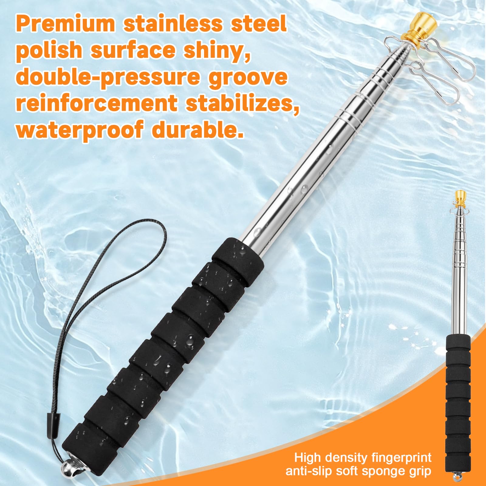 CATMOOW aluminum spring carabiner included for quick attachment
