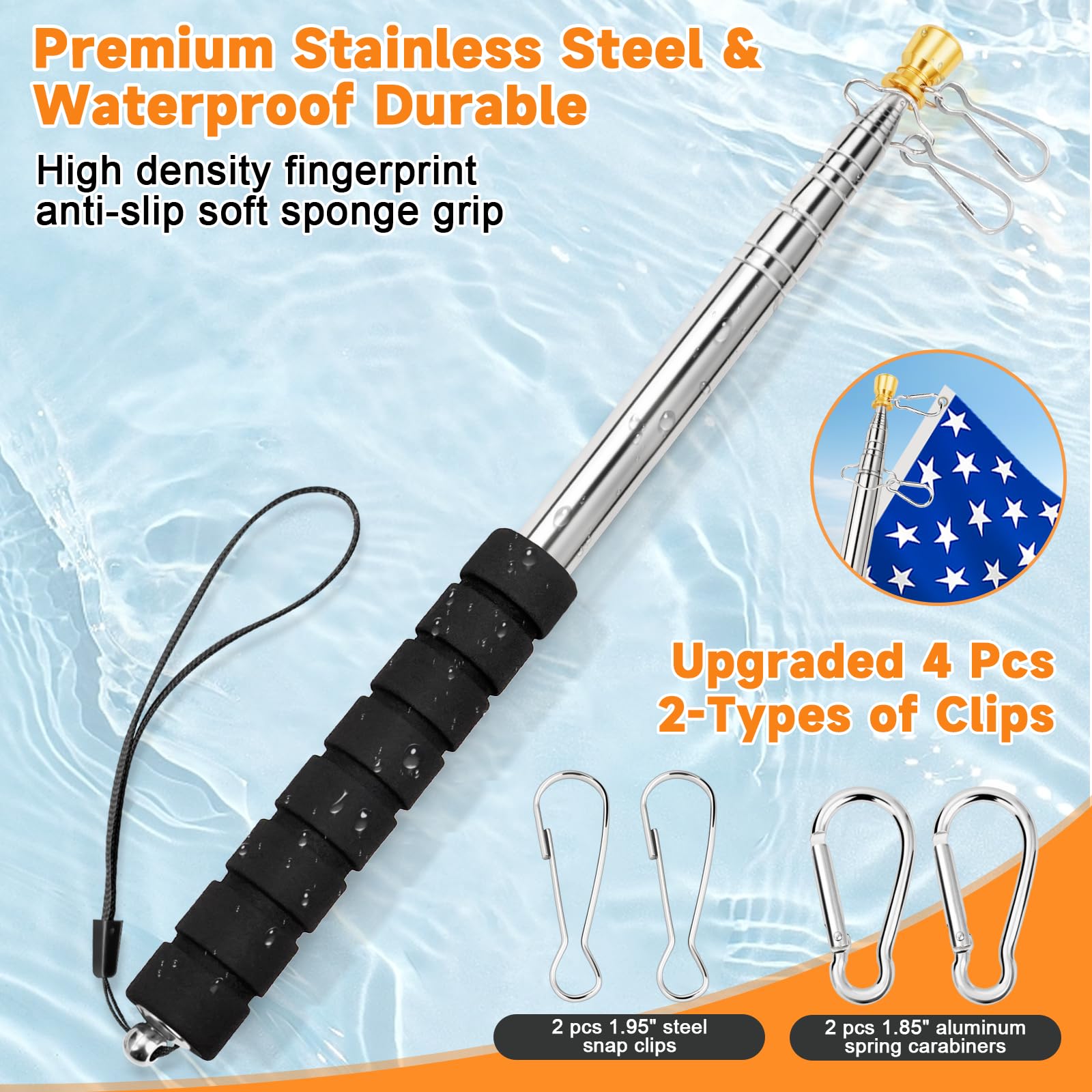 CATMOOW flag pole used at sports event or tour