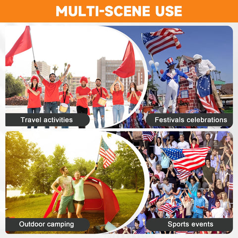 CATMOOW flag pole carabiners and clips for quick flag changes
