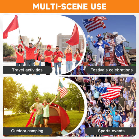 CATMOOW flagpole fits 3x5 and similar flags securely