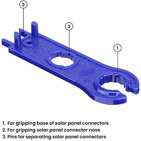 CATOSUM 2Pair Solar Spanner Wrench facilitating easy unplug