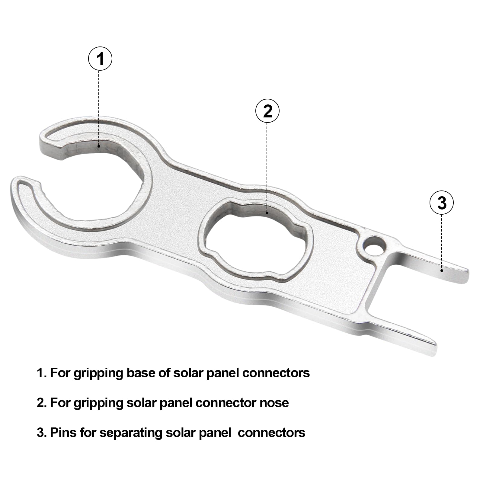 CATOSUM Solar Spanner Wrench demonstrates tight connector connection with secure grip