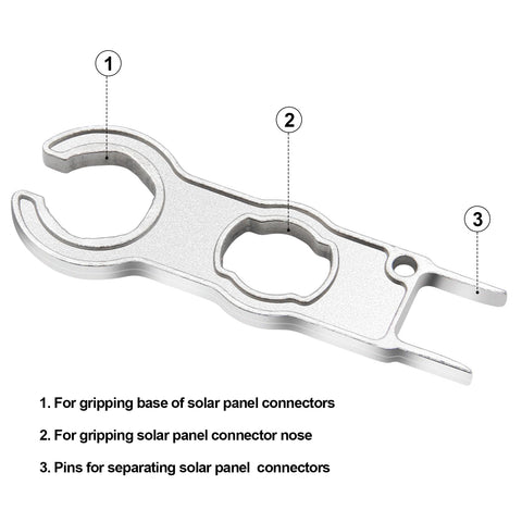 CATOSUM Solar Spanner Wrench demonstrates tight connector connection with secure grip