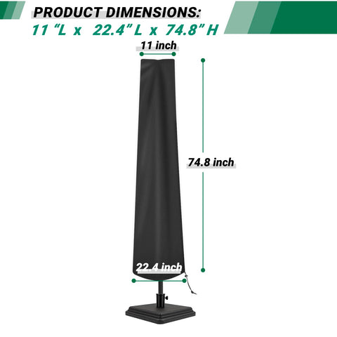 CATOTEL umbrella cover with drawstring and buckles keeps wind out