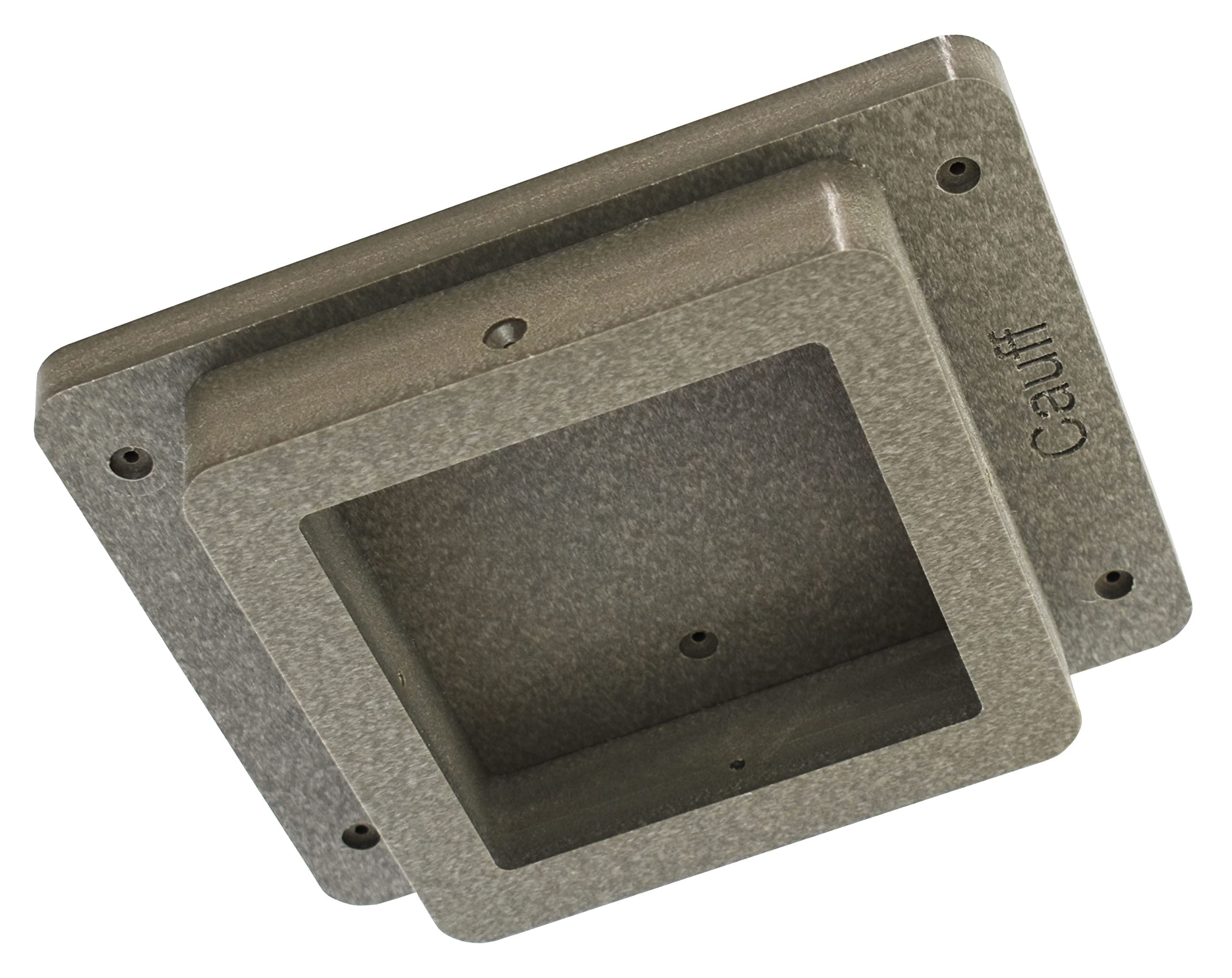 Cauff post-mount adapter on a 4x4 post provides sturdy bird house mounting.