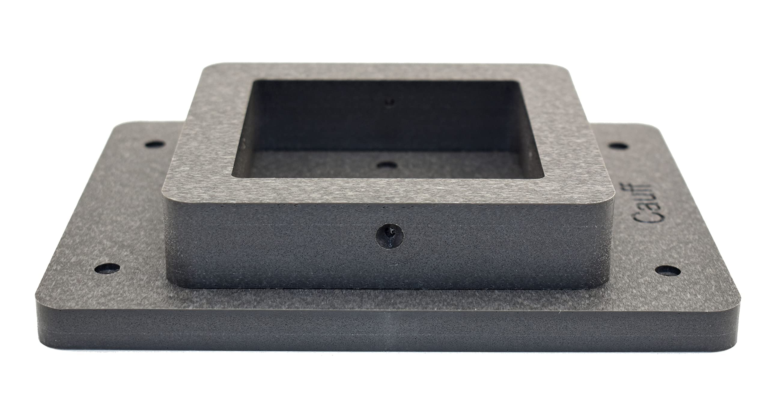 Cauff pre-drilled holes enable quick alignment during setup.