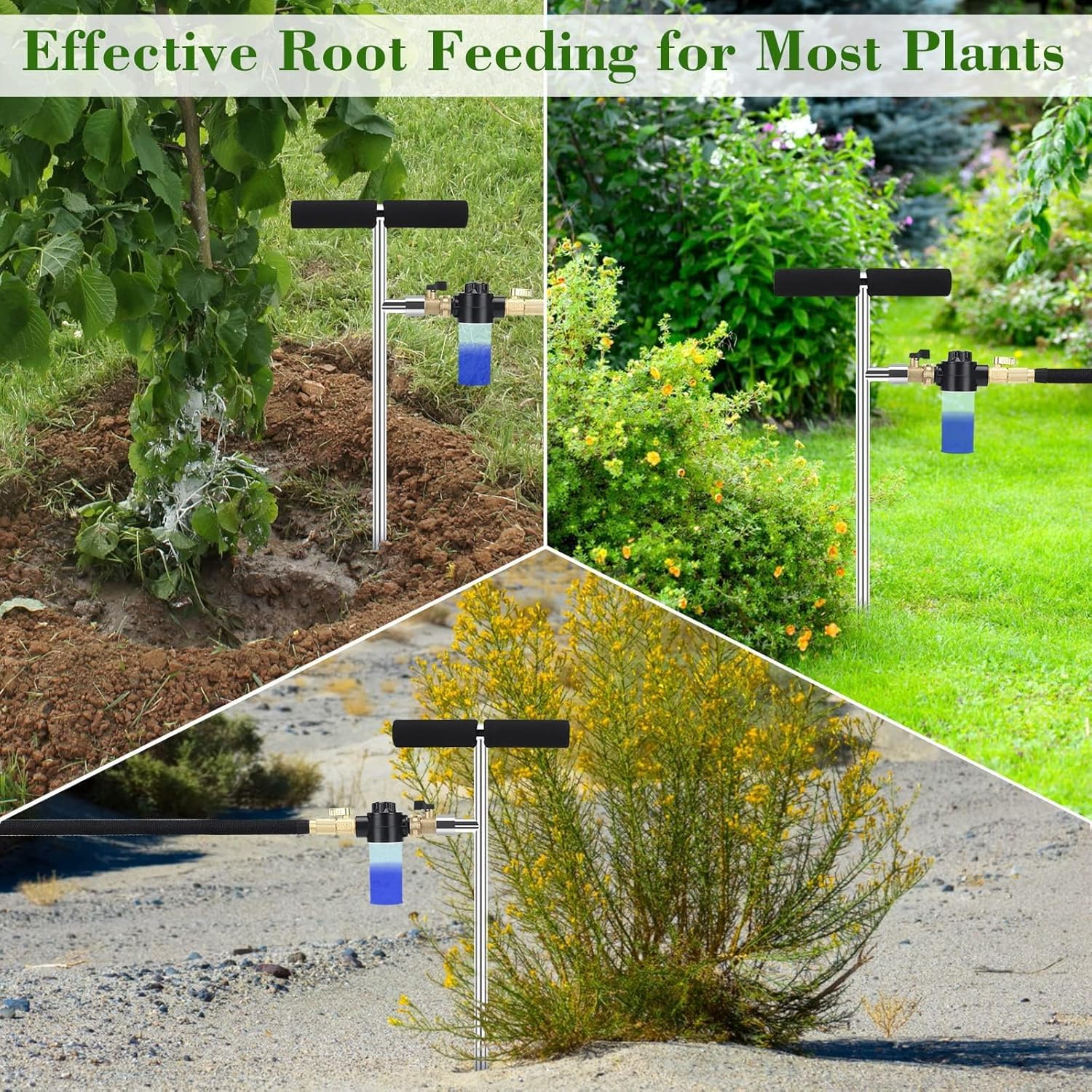 Caulimo 32-inch reach allows access to deep root zones.