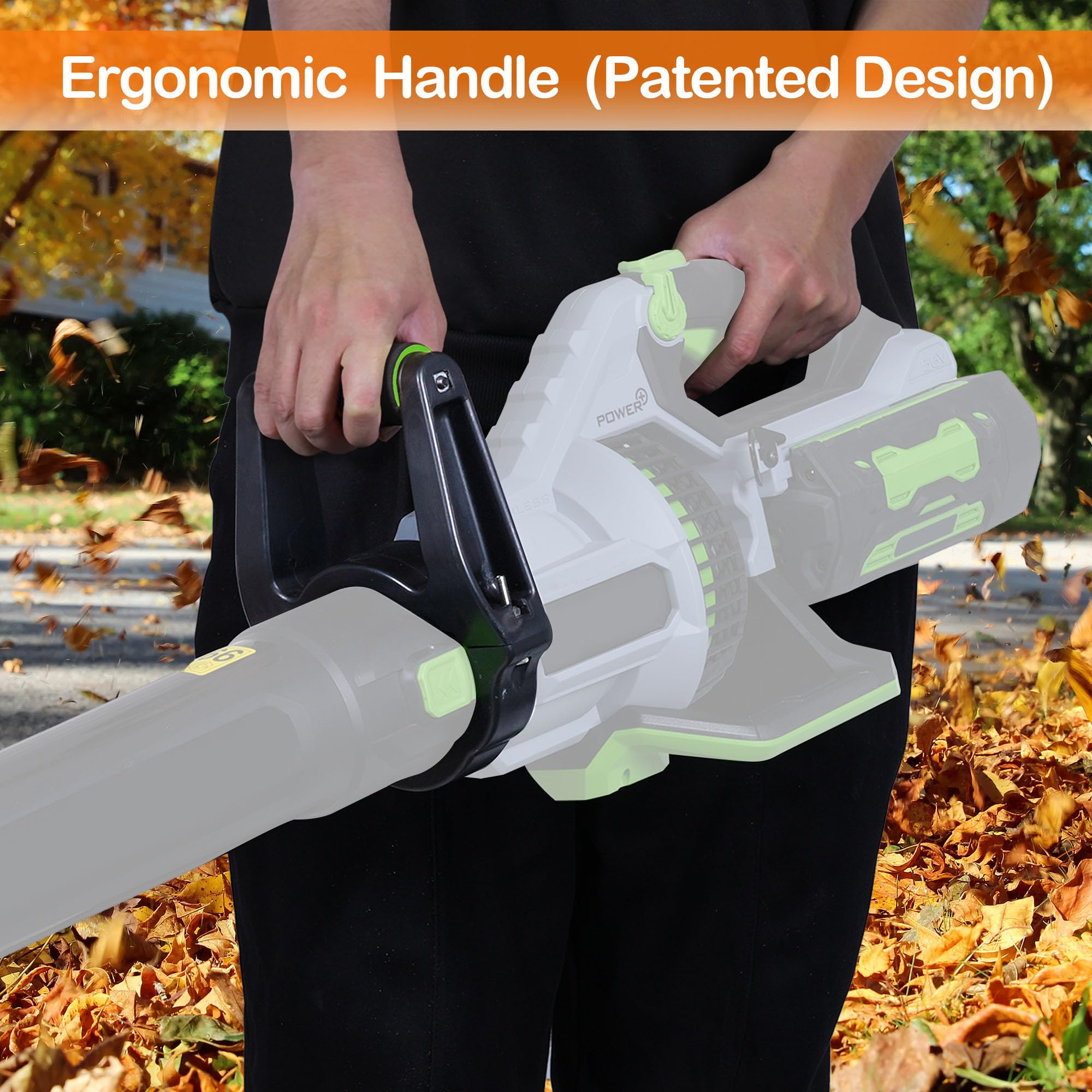 Soft foam grip reduces fatigue on LB5800 during long blowing sessions