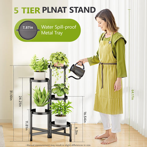 Cawukege corner plant shelf for patios or balconies, maximizing sun exposure.