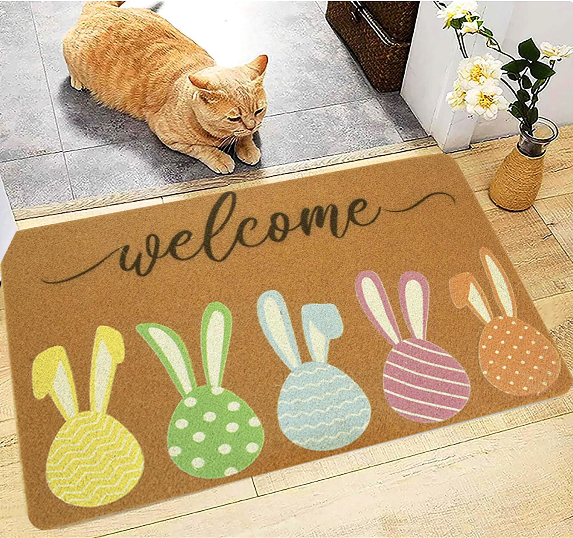 CaySep porch decor mat brings welcoming ambiance to any entryway or patio.